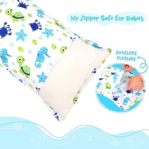 Miniatura 61 de UOMNY - Juego de 2 fundas de almohada para niños, 100 % algodón, funda de almohada, para almohadas de 5.1 x 7.1 pulgadas Búho
