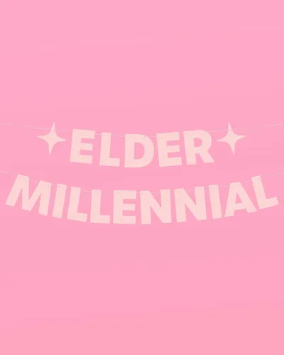 Miniatura 2 de xo, Fetti Cartel con purpurina del milenio de élder – Rosa, 3 pies Divertidas decoraciones de fiesta de cumpleaños, decoración de 30 cumpleaños