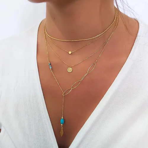 Miniatura 4 de Annika Bella Collar de cuentas pequeñas, collar de 14 pulgadas, gargantilla de cadena ajustable, gargantilla con dije de lunares, joyería de plata