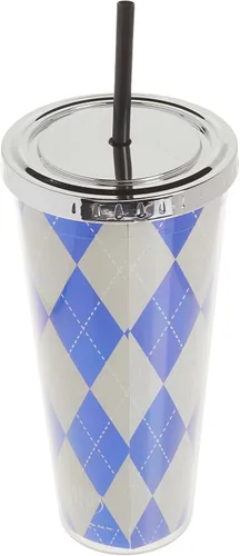 Miniatura 3 de Spoontiques Harry Potter - Vaso de aluminio, con pajilla y diseño de Ravenclaw, 20 onzas, acrílico, color azul