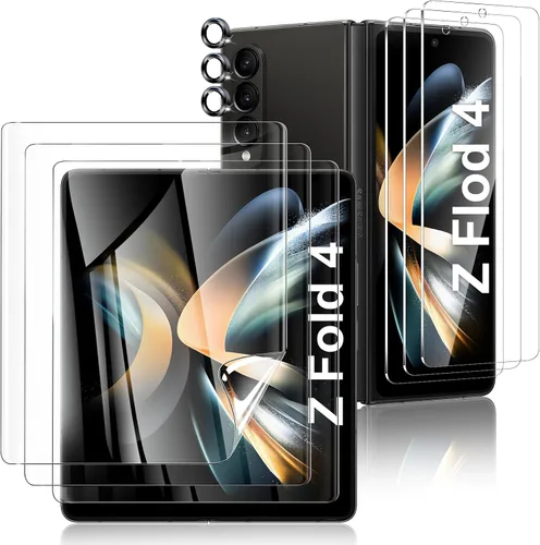 Miniatura 11 de Fotbor Paquete de 3 + 3 + 3 protectores de pantalla para Samsung Galaxy Z Fold 5, película flexible de pantalla interior + protector de pantalla