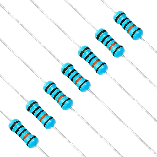 Miniatura 13 de Chanzon - 100 resistencias de película metálica 1/2 W (0.5 W) 10 Ω ohmios ±1% de tolerancia 10R MF, resistencias de agujero pasante con limitación