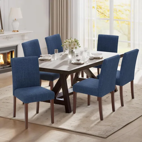 Miniatura 9 de MALOL Upholstered Dining Chairs Set of 2, Fabric Dining Room Chairs, Modern Wooden Dining Chair, Kitchen Side Chairs, Farmhouse Dinner Chair with