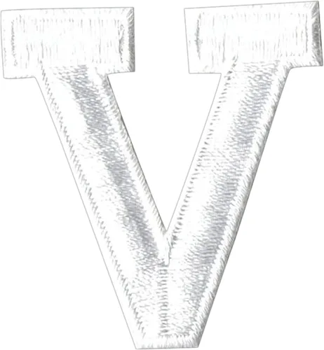 Miniatura 24 de Letras y números blancos de 1-7/8", parche para planchar, bordado (letra M)