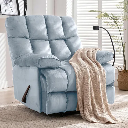 Miniatura 11 de Silla Reclinable Extra Grande, Sillas Reclinables para Hombres Grandes de 400LBS, Silla Reclinable Extra Ancha, Silla Reclinable Grande y Resistente