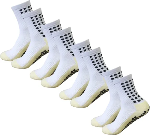 Calcetines de fútbol para hombre almohadillas antideslizantes de agarre para fútbol baloncesto calcetines de agarre deportivo 4 pares B0BDF3FTVL