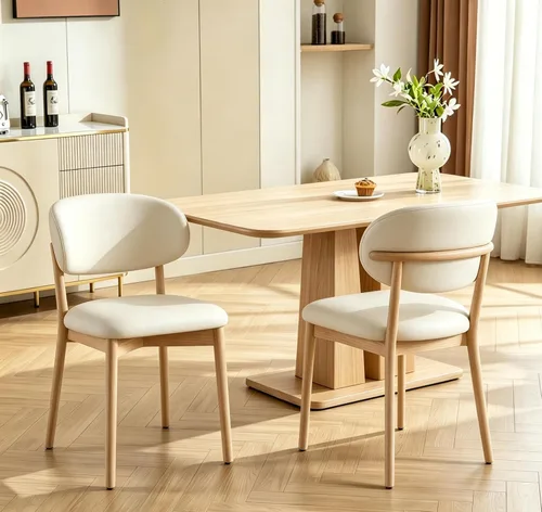 Miniatura 16 de Juego de 4 sillas de comedor, modernas patas de metal negro de cuero sintético para sala de estar, cocina, comedor