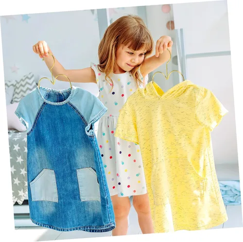 Miniatura 5 de Alipis Perchas doradas con forma de nube, 5 unidades, para ahorrar espacio, encantadoras perchas para ropa de bebé, perchas para niños, perchas