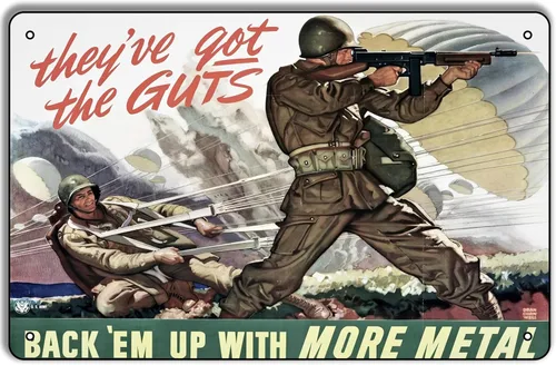 Miniatura 15 de Póster de metal de la Segunda Guerra Mundial "You Give Us the Fire!" 1942 de la Fuerza Aérea del Ejército de los Estados Unidos de 8 x 12 pulgadas