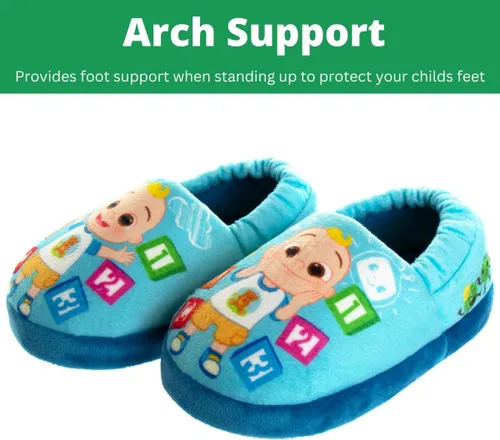 Miniatura 3 de Josmo Cocomelon - Pantuflas para niños y niñas, zapatos de casa para niños y niñas, pantuflas de felpa cálidas, zapatos de cocomelon (bebéniño)