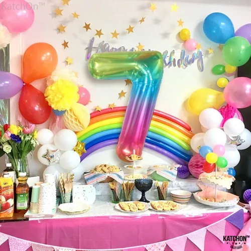 Miniatura 171 de KatchOn, Globo grande azul número 2 de 40 pulgadas Decoraciones de cumpleaños de Baby Shark para niño de 2 años Globo azul número 2 Globo