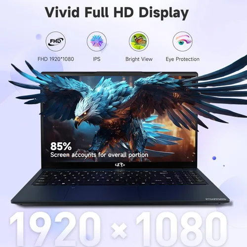 Miniatura 9 de NIMO Laptop portátil FHD IPS de 15.6", Intel Core i3-1215U (hasta 4.4 GHz, Beat R5 7520U), 8 GB de RAM 128 GB SSD Computadora de trabajo, KB