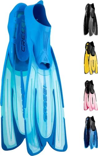 Miniatura 10 de Cressi - Aletas de esnórquel para adultos con bolsillo para pie ajustable y cómodo Perfecto para viajar Agua: Fabricado en Italia Azul