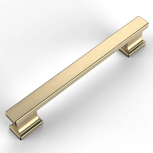 Miniatura 19 de Asidrama - Paquete de 6 manijas de gabinete de cocina color latón cepillado de 3.75 pulgadas (96mm), tiradores para gabinete, accesorios