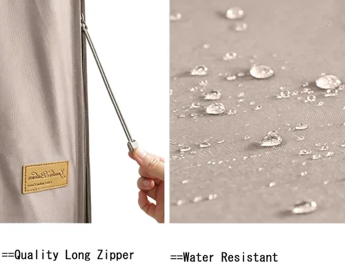 Miniatura 3 de Funda para Sombrilla de 6 a 9 pies para Sombrillas de Patio, Funda para Sombrilla de Mercado Impermeable y Duradera con Cremallera y Varilla