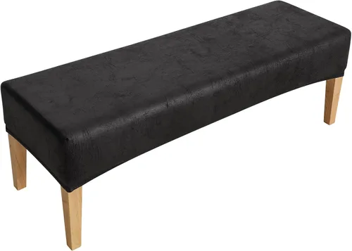 Miniatura 19 de FORCHEER Funda para Banco de Comedor de Tela de Cuero Sintético Innovadora Funda Deslizable para Banco para Sala de Estar Lavable Funda para Otomán