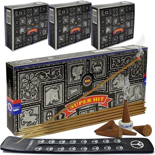 Miniatura 6 de Nag Champa - Varillas de incienso y cono de incienso Nagchampa, paquete variado de varillas de incienso Insence Insense Insiensos