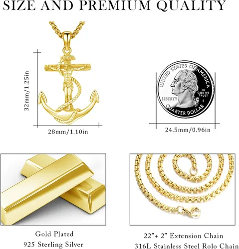 Miniatura 434 de Collar de plata de ley 925 con medalla de San Patrón, colgante de protección católica, amuleto, joyería religiosa para hombres y mujeres