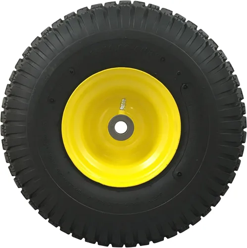 Miniatura 4 de Marastar Neumático 15x6.00-6, conjunto de rueda y neumático delantero de repuesto similar al OEM, compatible con cortacéspedes John Deere, Turf