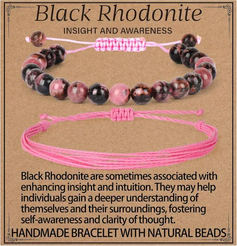 Miniatura 53 de LPBeads Pulsera de piedra natural hecha a mano de tamaño ajustable