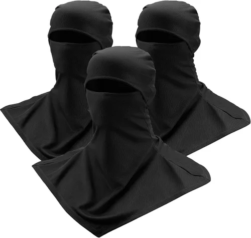 SATINIOR Pasamontañas de 3 piezas, protección solar, cubierta para el cuello, pasamontañas de verano, máscara facial para motocicleta para hombres y