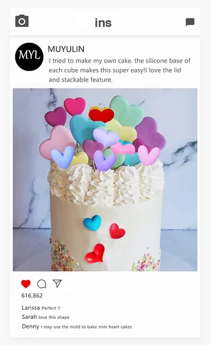 Miniatura 5 de Moldes de silicona de chocolate con forma de corazón, 2 paquetes de 10 cavidades para dulces de San Valentín para decoración de pasteles de boda