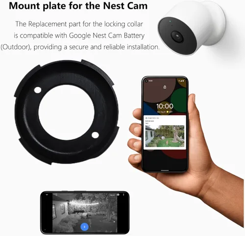 Miniatura 2 de TEYOUYI Soporte de pared para pieza de repuesto de cámara Google Nest, negro, 2