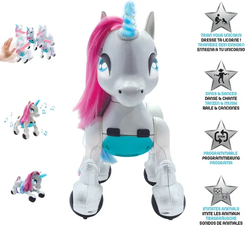 Miniatura 2 de LEXiBOOK Power Unicorn- Mi primer unicornio inteligente en entrenar, programable con control remoto, función de entrenamiento y control de gestos