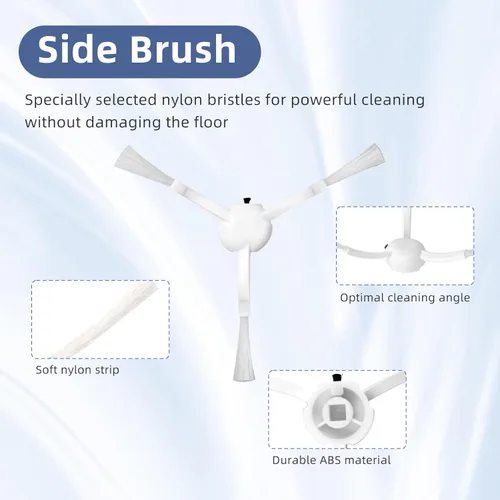 Miniatura 4 de Accesorios compatibles con piezas de repuesto Dreame D10 Plus RLS3D, 1 cepillo principal, 4 cepillos laterales, 4 filtros HEPA, 4 almohadillas