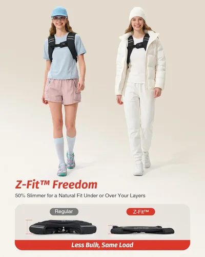 Miniatura 4 de ZELUS Chaleco con peso, lavable en Z-Fit chaleco con peso de hierro suave para mujeres y hombres, chaleco de peso de 5/10/15 libras con tiras Negro