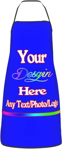 Miniatura 33 de Delantal de diseño personalizado para mujeres y hombres con bolsillos, delantal de cocina personalizado, diseño de logotipo de texto