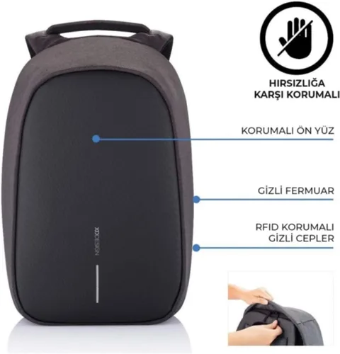 Miniatura 2 de XDDesign BOBBY HERO - Mochila antirrobo para computadora portátil, mochila de viaje aprobada para hombres y mujeres, Negro -, X-Grande, Mochila