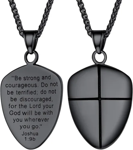 Miniatura 322 de U7 Saint Benedict/Michael Medal Necklace, 316L Stainless Steel Virgin Mary Necklace for Men Women, Bible Verse Protection Necklace Catholic