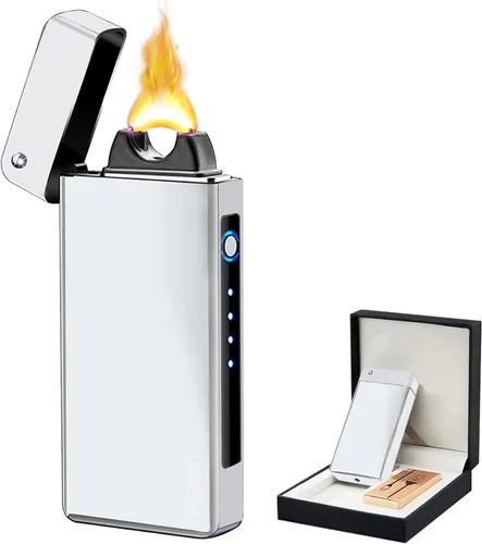 Miniatura 9 de Encendedor eléctrico de plasma de doble arco, sin llama, resistente al viento, electrónico con chip inteligente para vela, barra de incienso, Nuevo