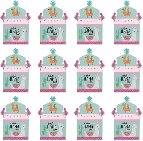 Miniatura 4 de Big Dot of Happiness Whole Llama Fun – Caja de regalo para fiestas – Fiesta de llamas, baby shower o fiesta de cumpleaños, cajas de golosinas