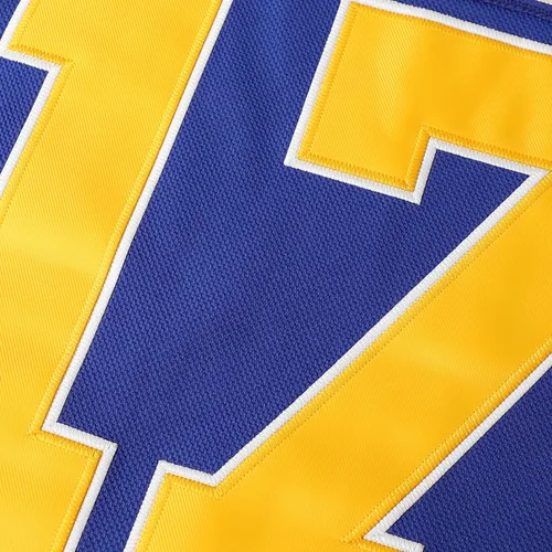 Miniatura 23 de Phoneutrix Hanson Brothers Charlestown Chiefs 16 Jack 17 Steve 18 Jeff Slap Shot Movie Hockey Jersey Azul