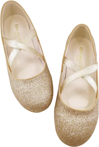 Zapatos planos Mary Jane para niña, zapatos de ballet, zapatos de príncipes brillantes, zapatos de fiesta, vestido de boda, bailarinas para niños