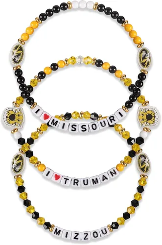 Miniatura 111 de FOCO NCAA unisex-adulto Paquete de 3 Pulseras de la Amistad con Cuentas con Logotipo de Equipo Universitario de la NCAA Oficialmente Licenciadas