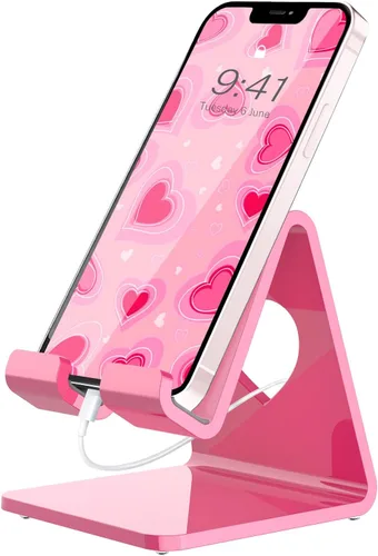 Miniatura 9 de Crpich Soporte Acrílico para Teléfono Celular, Soporte Portátil para Teléfono, Soporte Transparente para Teléfono de Escritorio, Compatible