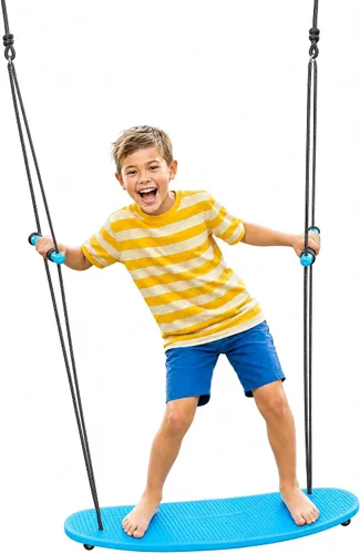 Swurfer Kick Stand Up Surfing Tree Swing Outdoor Swings for Kids Up to 200 Lbs - Hang from Up to 10 Feet High - Includes 24" SwingBoard, UV