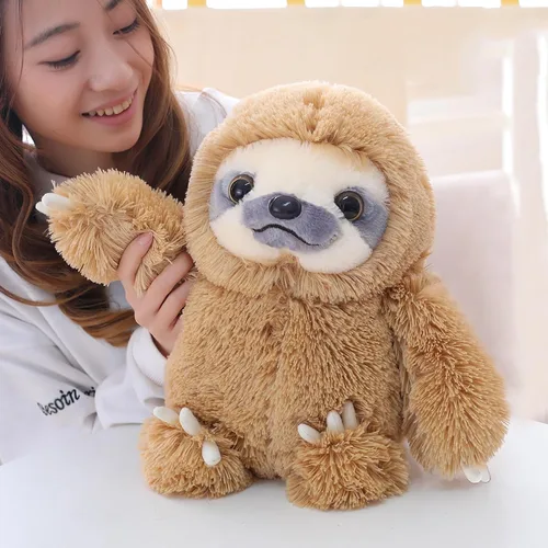 Miniatura 2 de Juguete de peluche Winsterch para niños de oso perezoso, regalo, perezoso color café de 15.7 pulgadas