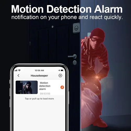 Miniatura 4 de Spy Cámara de seguridad remota inalámbrica WiFi para teléfono celular, 1080P HD para oficina en casa, cámara de niñera, cochecito
