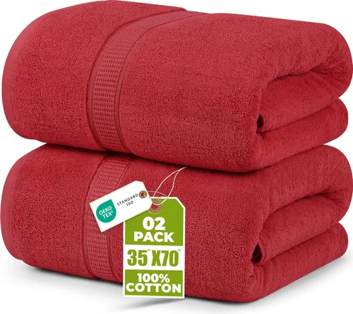 Miniatura 17 de Utopia Towels - Toalla de baño gigante, 2 unidades, 17.69 oz/yd2 (600 gsm), 100% algodón hilado en anillo, altamente absorbentes y de secado rápido