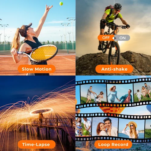 Miniatura 5 de Videocámara 4K de 48 MP, cable de cámara de visión nocturna IR, pantalla táctil de rotación de 270 ° de 3.0 pulgadas, cámara de vlogging con zoom