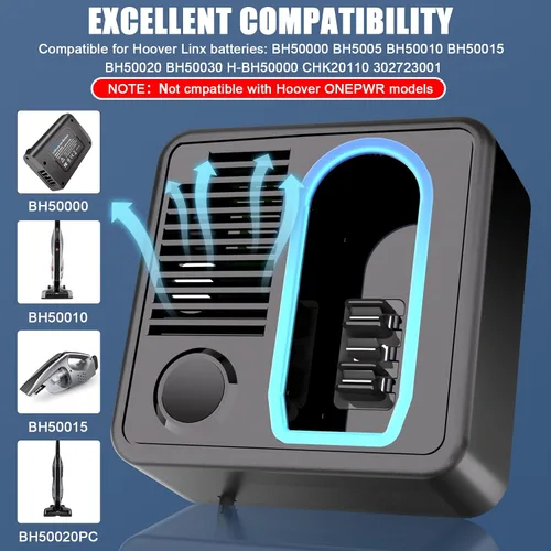 Miniatura 2 de JYJZPB 18V-22V Cargador de batería rápido para Hoover Linx Batería BH50000 BH50010 Aspiradora de batería Hoover Linx BH50000 BH50010 BH50015