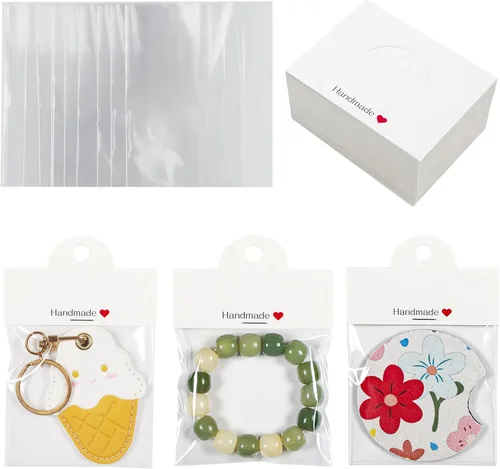 Vcekract Paquete de 100 unidades para pequeñas empresas, bolsas de joyería para vender, embalaje para pulseras, joyas, llavero, posavasos de