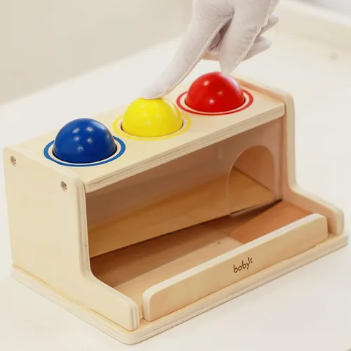 Miniatura 2 de Dailyfunn Montessori Toys - Caja de permanencia para objetos, rastreador de bolas, juguete de empuje para niños y niñas, bebés, niños pequeños
