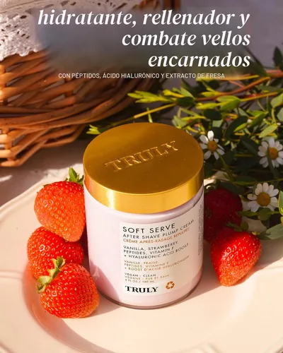 Miniatura 2 de Truly Beauty Soft Serve After Shave Plump Cream Crema hidratante y voluminosa para suavidad después del afeitado Con ácido hialurónico