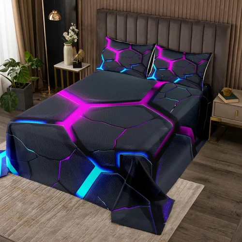 Miniatura 16 de Homewish Juego de colcha de 3 piezas con estampado de león en 3D de pareja de leones para niños, adolescentes, con temática de animales salvajes