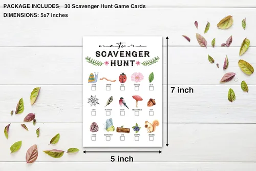 Miniatura 2 de Juego de búsqueda del tesoro - Naturaleza al aire libre y parque Caza Pistas Tarjetas - Viajes y Camping Juegos de fiesta Suministros Actividades